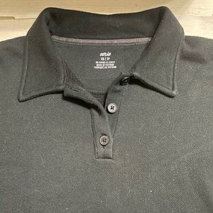 black Aerie cropped polo sweatshirt, W XS